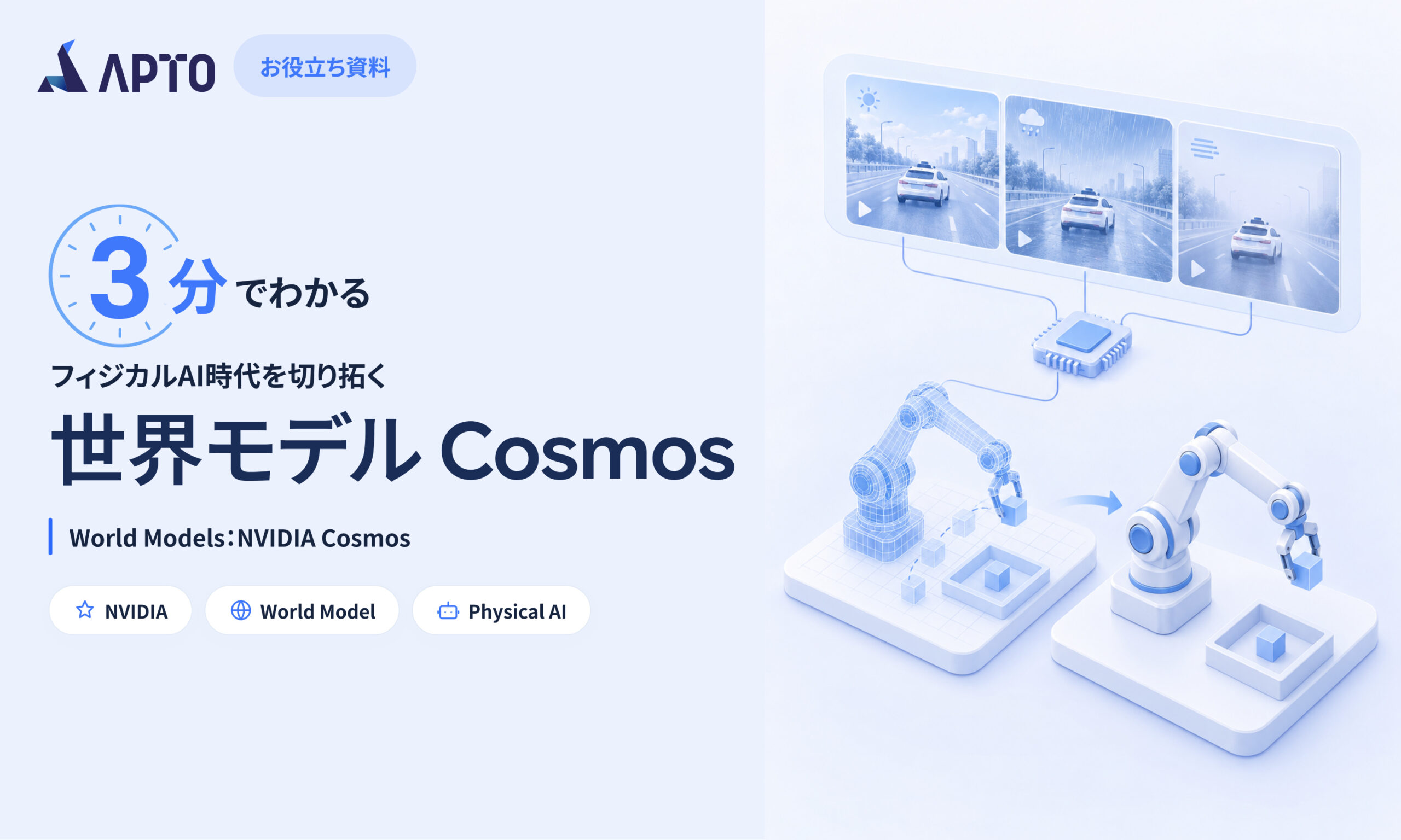 3分でわかる世界モデルCosmos